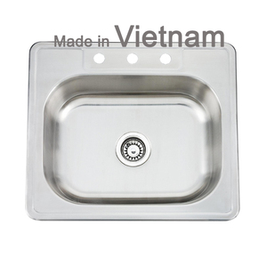 <span class=keywords><strong>Lavello</strong></span> da cucina in acciaio inossidabile Vietnam Topmount, modello drop-in 2522, per il mercato americano, adatto anche per lavanderia - Product Image 1