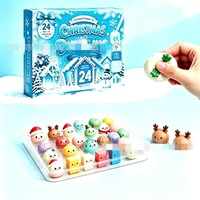Calendrier de l'Avent de Noël : Boîte Mystère 24 Compartiments – Jouet Sensoriel Anti-Stress Interactif pour la Communication Parent-Enfant