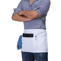 Celemek setengah pinggang desain kustom dapat diatur tahan lama celemek kerja dapur memasak penggunaan pengiriman Restoran