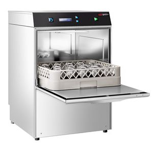Lave-verres à double paroi GGM Gastro - Numérique - 2,97 KW - Acier inoxydable 304 - Réservoir de 5 L - Séchage à l'air chaud - Inclus Décapant - avec détergent - Product Image 3