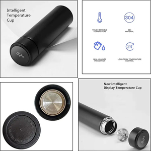 Bình nước thông minh 500ml LED, hai lớp chân không cách nhiệt bằng thép không gỉ, hiển thị nhiệt độ kỹ thuật số - Product Image 6