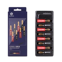 RASANTEK OEM ODM fiche banane fabricant vis de verrouillage haut-parleur fiches banane 4mm plaqué or pour le bricolage haut-parleur connecteur de câble
