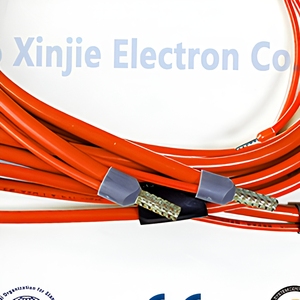 Turuncu Silikon Yüksek Akım Akü Kablo Demeti, Enerji Depolama, EV, Güneş Enerjisi Bağlantısı için Kalay Kaplı Halka Terminal Kablosu - Product Image 4