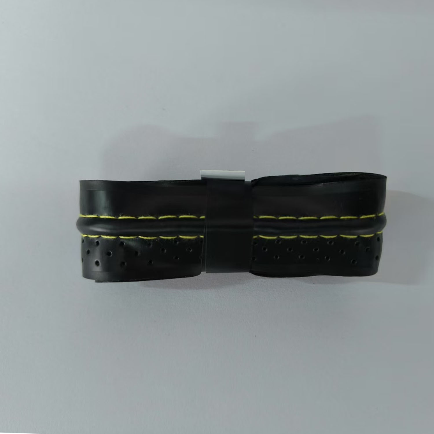 1 black leather yellow line