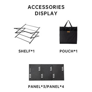 التخييم في الهواء الطلق 3 طبقات طوي للتخزين المحمولة متعددة الوظائف الألومنيوم رف التخزين للماء في الهواء الطلق - Product Image 6