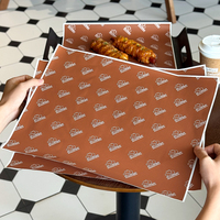 Papier d'emballage personnalisé biodégradable, écologique, de qualité alimentaire, résistant à la graisse et à l'eau pour les sandwichs et les burritos avec votre logo