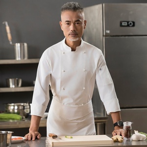 Uniforme de <span class=keywords><strong>Chef</strong></span> de Alta Gama para Hotel Vanparsun, Uniforme de <span class=keywords><strong>Chef</strong></span> Ejecutivo, Maestro de Cocina, Unisex, Poliéster Tejido, 25-35 Años, 2022 - Product Image 3