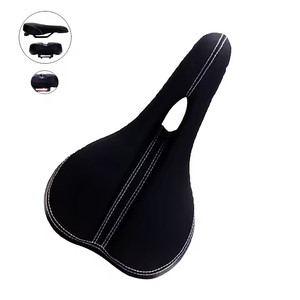 Asiento de <span class=keywords><strong>Bicicleta</strong></span> Cómodo, Simple y Seguro de Cuero PU con Espuma, Ventilado y con <span class=keywords><strong>Luz</strong></span> Recargable para Hombres, Bicicletas de Montaña - Product Image 6