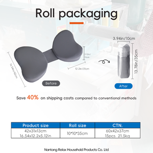 หมอนรองครรภ์เมมโมรี่โฟมสำหรับคุณแม่ตั้งครรภ์ ยี่ห้อ YUE RISE OEM พร้อมปลอกหุ้มถอดซักได้ สีเทา/ชมพู สำหรับธุรกิจด้านการดูแลคุณแม่ - Product Image 4