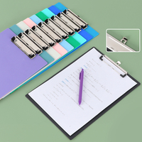 Portapapeles SUNSHING de Perfil Bajo con Clip, Tablero de Dibujo y Escritura de Plástico Colorido A4 con Regla y Escala para Uso Médico, de Oficina y Escolar