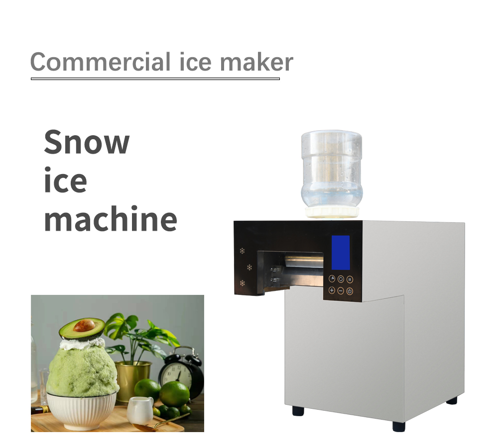 New 160kg Water Cooling Ice Maker Snow Ice Machine Commercial Multifunctional Automatic Ice Machine
