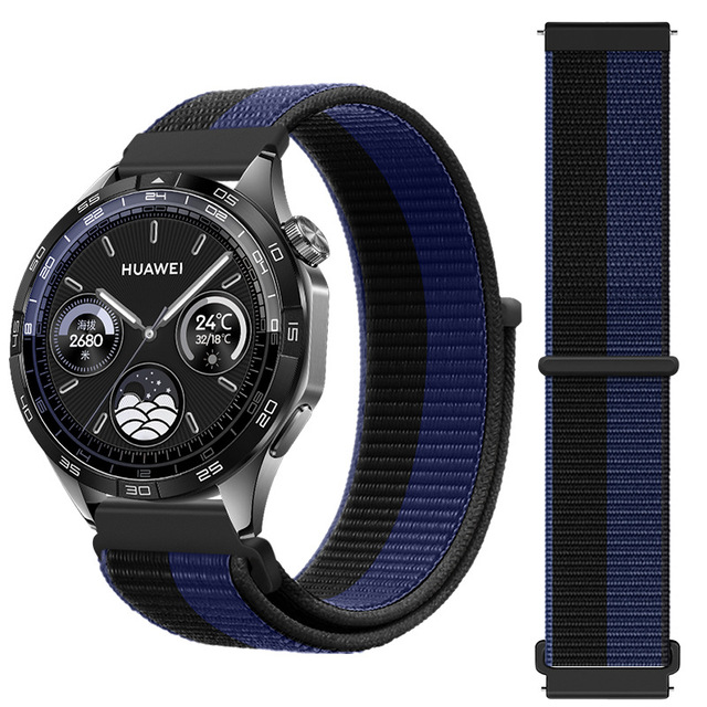 18mm 20mm 22mm Universal Nylon Watch Strap for Huawei Watch GT5/GT3/samsung galaxy Watch3 Elastic Braided Watch Band