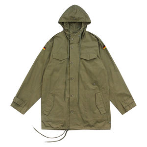 Cappotto Invernale da Uomo Ikdeer Slim Fit <span class=keywords><strong>Verde</strong></span> Oliva con Cappuccio, 100% Cotone Canvas Traspirante Ecologico, Chiusura con Bottoni e Cerniera, 280g - Product Image 3