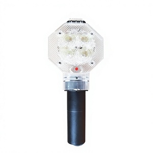 Luz de Advertencia LED para Conos de Tráfico <span class=keywords><strong>Gusi</strong></span>, Modelo con Batería, Luz Blanca de Flor de Ciruelo, Luz Ojo de Gato, Luz Nocturna para Construcción de Carreteras - Product Image 1