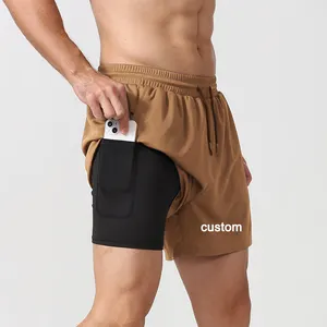 Custom Drawstring Mesh Shorts Custom Logo Casual Built In Gym Sport Mesh Basketball Short Custom Men Shorts