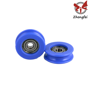 Chất Lượng Tốt Pom Nhựa Nylon Con Lăn V U Rãnh Trượt Cửa Và Cửa Sổ Nylon Bánh Xe Ròng Rọc Với Vòng Bi - Product Image 2