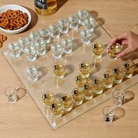 Jeu d'échecs et de Go international avec table en verre dépoli, durable, idéal pour les fêtes et comme cadeau