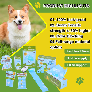 Chất lượng cao xách tay phân hủy sinh học nhựa Doggy poop túi 15-Piece không mùi Grs chứng nhận trên cuộn - Product Image 4