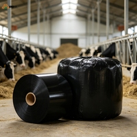 Film d'ensilage noir, film étirable pour ensilage, film plastique agricole pour balles de foin, herbe, fourrage, emballage agricole