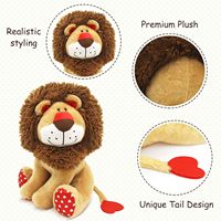Peluche Lion de la Saint-Valentin, Animal en Peluche Doux, Mignon Teddy à Pattes en Forme de Cœur pour Enfants et Cadeaux Romantiques