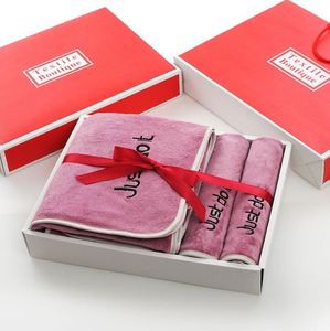 Custom Microfiber 3-Piece Gift Box <b>Towel</b> <b>Set</b> with Custom Logo Solid Color for Weddings Birthdays Parties & Souvenirs - Product Image 2