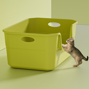 Extra-Large Splash-Proof Cat Litter <b>Box</b> - Jumbo Semi-Enclosed Cat Toilet <b>Drop</b>-Shipping - Product Image 5