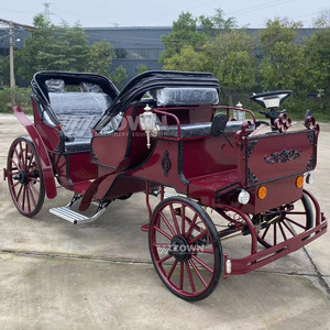 Carroza Eléctrica Clásica de Cuatro Ruedas Personalizable de Fábrica, con Toldo Rojo, para Bodas, con Capacidad para 4-6 Personas, 2 Años de Garantía - Product Image 5