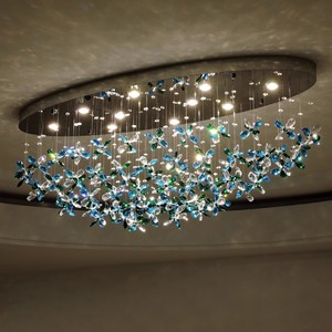 Lustre en cristal papillon personnalisé, luminaire suspendu moderne de luxe, hôtel, hall, villa, salle à manger, éclairage décoratif artistique - Product Image 1