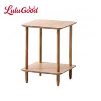 Table basse carrée à deux niveaux en bois massif de style nordique moderne et minimaliste pour salon et chambre à coucher, meubles de maison