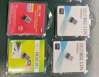 Adaptateur WiFi USB 150 Mbps, carte réseau sans fil, clé USB, bande 2,4 GHz, 802.11N, mini récepteur USB, récepteur Ethernet LAN avec lecteur de CD