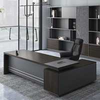 Bureau d'Ordinateur de Direction en Bois Convertible en L, Moderne et de Luxe, pour Bureau à Domicile