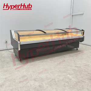 Vitrine Réfrigérée Commerciale à Refroidissement Direct Personnalisée avec Verre Courbé – Vente en Gros Usine pour <span class=keywords><strong>Boucherie</strong></span> et Supermarché - Product Image 3