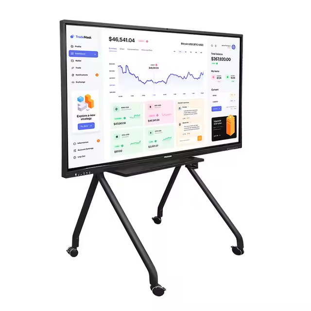 75-Inch All-In-One Touch Panel LCD Whiteboard Interactive Digital Smart Board for School Teaching White Color
