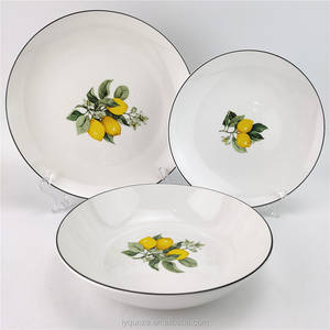 Venta al por mayor <span class=keywords><strong>barato</strong></span> a granel 20 piezas Juego de cena de porcelana/limón diseño vajilla conjunto - Product Image 2