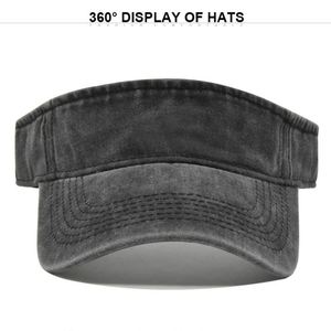 Vintage Open Crown Ponytail Baseball Cap Faded Cotton Golf <b>Hat</b> Summer Visor Sun Tennis <b>Hat</b> - Product Image 3