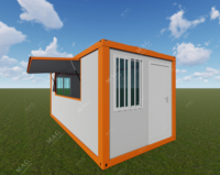 Porte de panneau sandwich préfabriquée pour conteneur pliant/immeuble de bureaux de magasin mobile en acier 10 Set /40HQ; 1 Set/ 20GP Van Shops