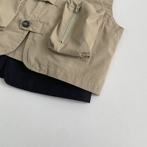 Gilet tendance pour garçons, nouvelle collection printemps-automne 2026, <span class=keywords><strong>veste</strong></span> <span class=keywords><strong>sans</strong></span> <span class=keywords><strong>manches</strong></span> pour grands enfants, vêtements de travail - Product Image 6