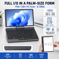 Ordinateur portable 2 en 1 Yoga P8 8 pouces tactile 1280x800 Intel N95 DDR5 12 Go M.2 2 To Caméra 2 MP 3200 mAh Windows 10 Mobile