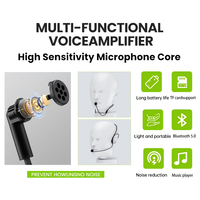 Altavoz Portátil 2 en 1 con Micrófono, Batería Recargable, Grabación USB, Amplificador de Voz para Profesores, para el Aula y Excursiones