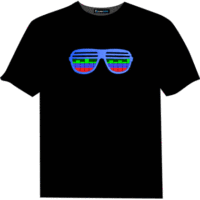 T-shirt LED en gros / T-shirt à éclairage LED / T-shirts lumineux LED pour jouets LED pour enfants Logo personnalisé T-shirt LED