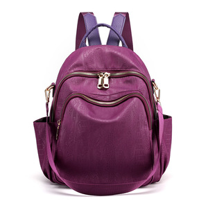 Zaino in Nylon moda <span class=keywords><strong>donna</strong></span> 2024 impermeabile da <span class=keywords><strong>donna</strong></span> Shopping portamonete con spalla in pelle antifurto in poliestere e lino - Product Image 4
