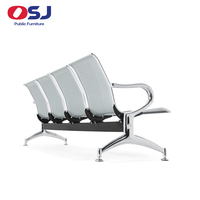 Offre spéciale Chaises de salle d'attente 4 places Chaise longue Arrêt de bus de l'aéroport Banc tandem en acier