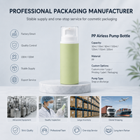 Flacon pompe sans air personnalisé en PP 30ml 50ml 80ml 100ml 120ml 150ml 200ml pour emballage cosmétique et lotion de soin