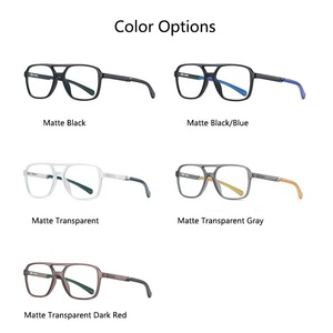 アイウェア2311最新ファッションアンチブルーライト安全光学メガネTR90ビッグフレームパイロットメンズ処方眼鏡 - Product Image 6