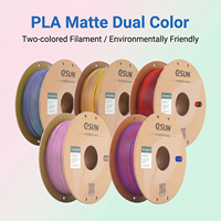 ESUN-Filament d'impression 3D PLA-Matte bicolore 1.75mm tige en plastique 1KG FDM Imprimante PLA Double couleur Surface mate
