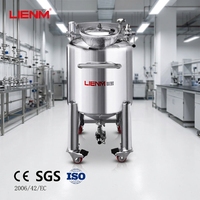 Réservoir de stockage scellé en acier inoxydable de 50L à 1000L avec couvercle, cuve SUS304/316L pour les industries agroalimentaire, des boissons, des cosmétiques et du parfum