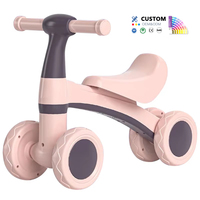 Factory Wholesale 4 Wheel Baby Balance Bike Laufrad Toddler No Pedal Walking Bike Ride on Toy for Kids Boys Girls