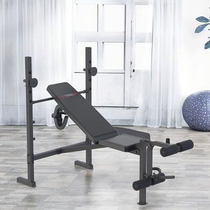 Panca Pesi <span class=keywords><strong>Standard</strong></span> di Grande Successo con Design a Tubo Quadrato, Panca Regolabile per Palestra con Imbottitura in Schiuma ad Alta Densità per Home Gym - Product Image 1
