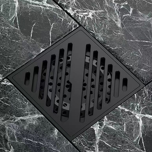 Drain de sol en acier inoxydable <span class=keywords><strong>2022</strong></span> Offre Spéciale 9mm Grille de drainage noire galvanisée Drain de sol anti-odeur - Product Image 3