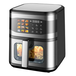 Freidora <span class=keywords><strong>de</strong></span> Aire Eléctrica Digital <span class=keywords><strong>de</strong></span> 8 <span class=keywords><strong>Litros</strong></span> con Doble <span class=keywords><strong>Calentador</strong></span>, Construcción Completamente en Acero Inoxidable, Diseño Cuadrado <span class=keywords><strong>de</strong></span> Lujo para Uso Doméstico y Hotelero - Product Image 4